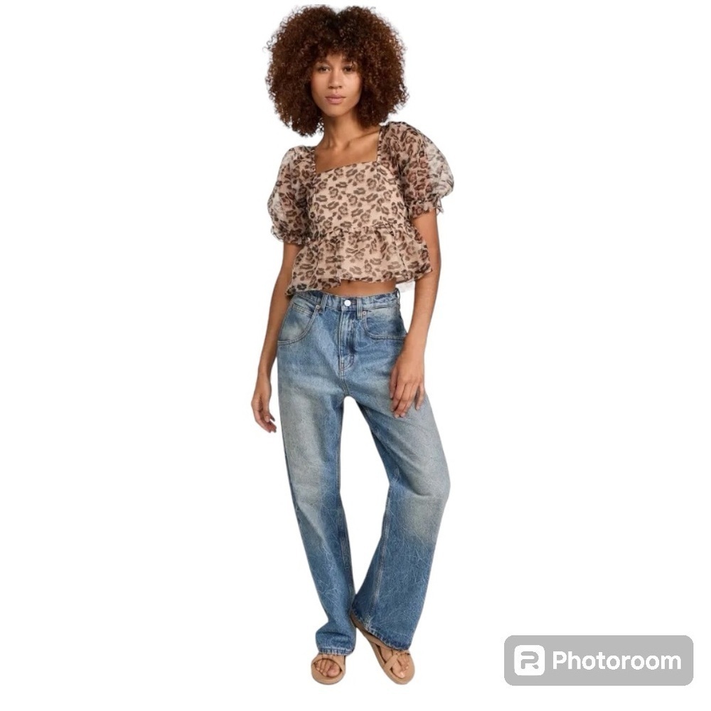 Women's Organza Animal Printed Top